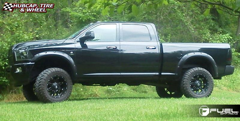 vehicle gallery/dodge ram2500 fuel hostage d531 20X10  Matte Black wheels and rims