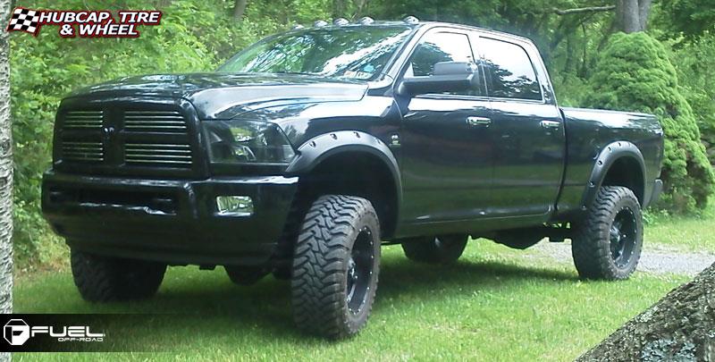 vehicle gallery/dodge ram2500 fuel hostage d531 20X10  Matte Black wheels and rims