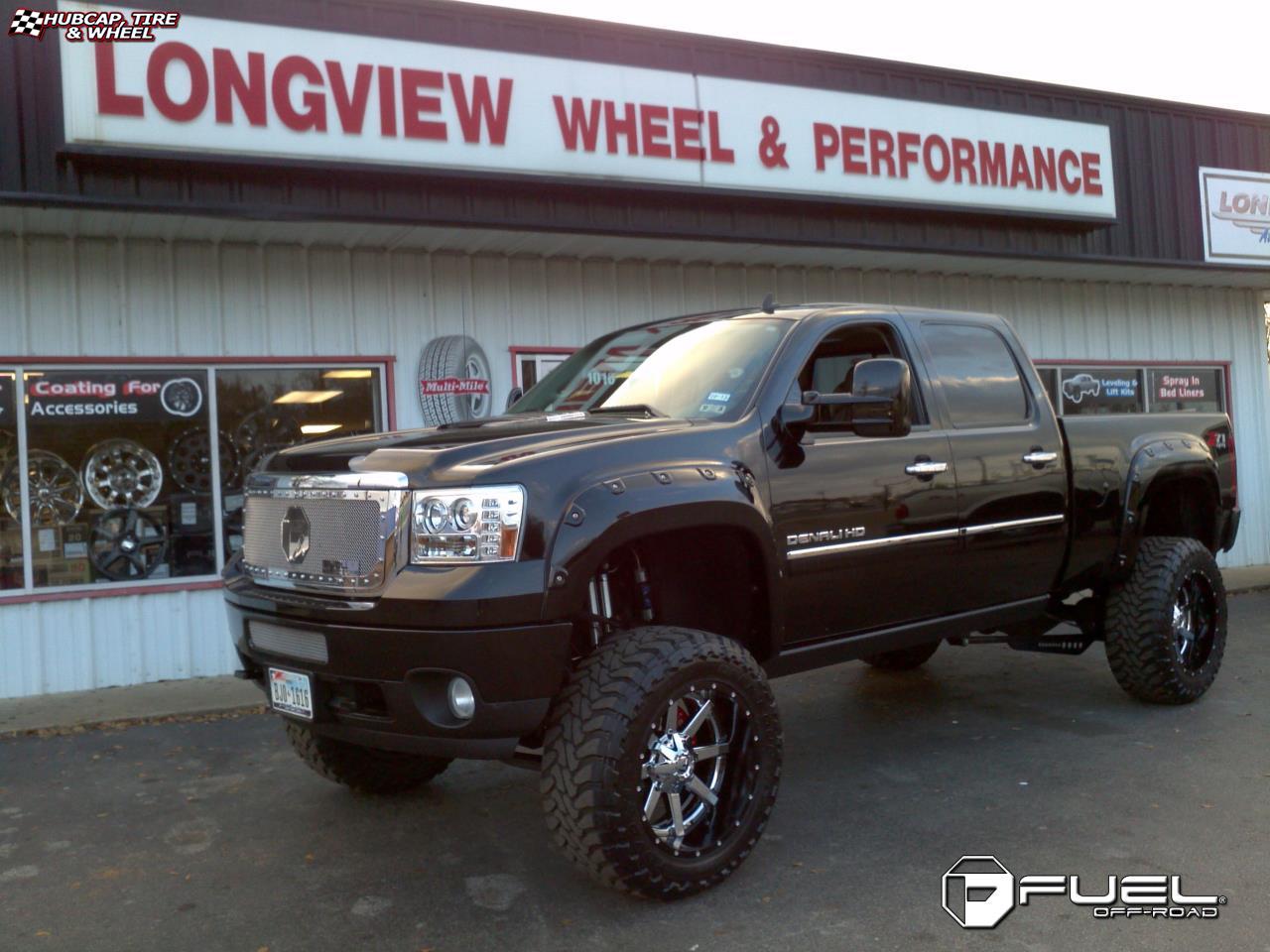 vehicle gallery/gmc denali fuel maverick d260 22X12  Chrome with Gloss Black Lip wheels and rims