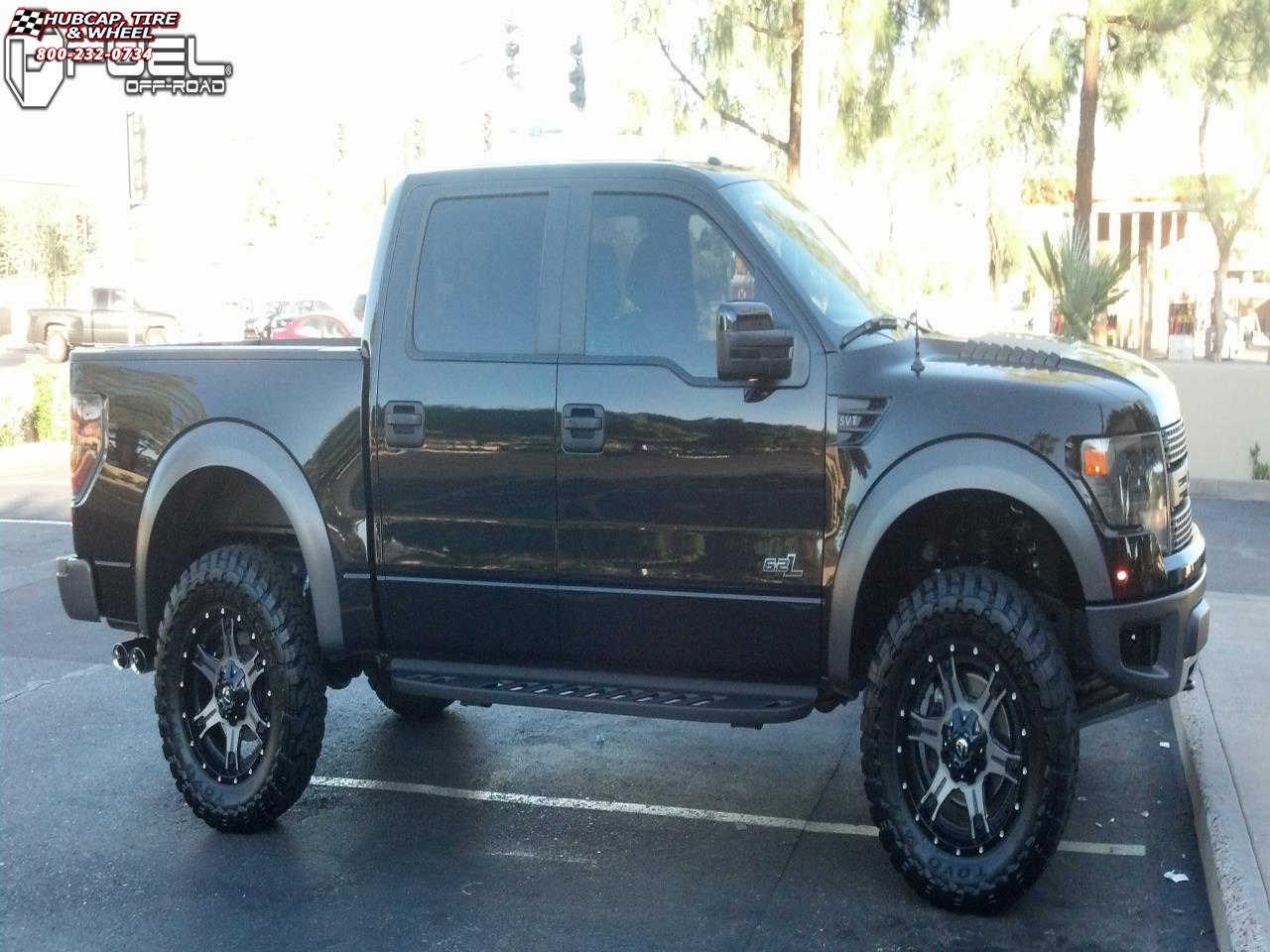 vehicle gallery/ford f 150 fuel driller d257 20X9  Black & Machined with Dark Tint wheels and rims