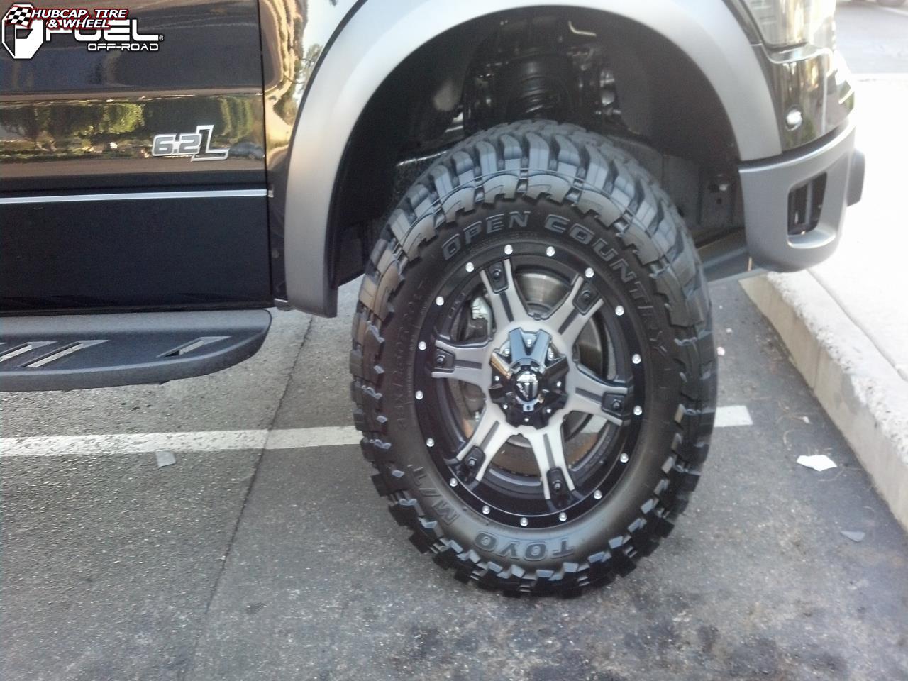 vehicle gallery/ford f 150 fuel driller d257 20X9  Black & Machined with Dark Tint wheels and rims