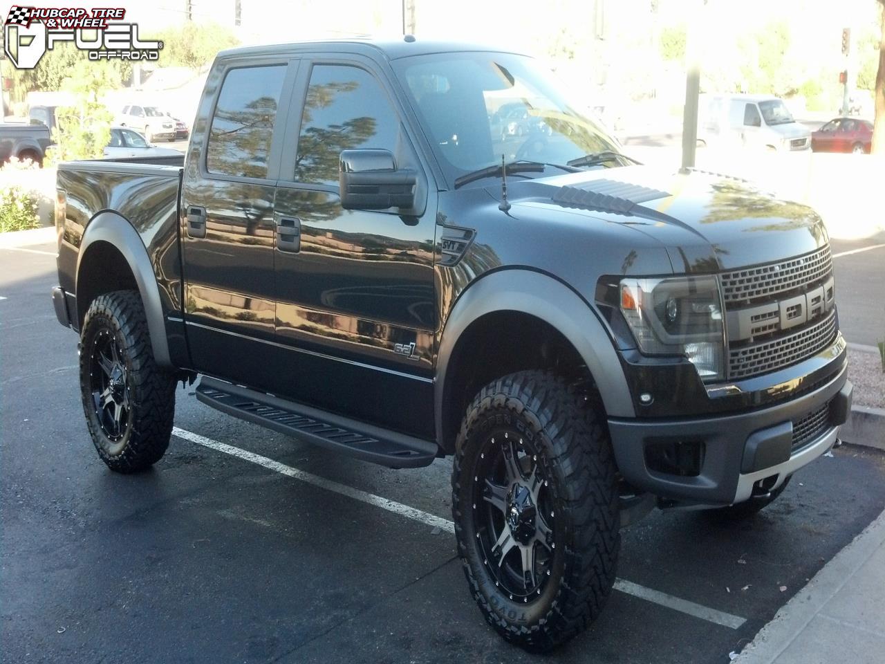 vehicle gallery/ford f 150 fuel driller d257 20X9  Black & Machined with Dark Tint wheels and rims