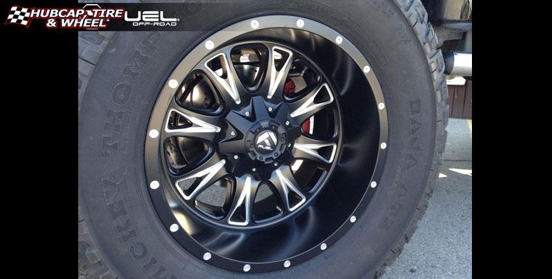 vehicle gallery/ford f 350 fuel throttle d513 22X14  Matte Black & Milled wheels and rims