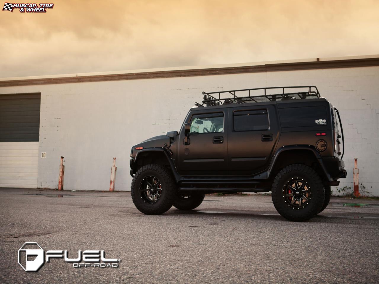 vehicle gallery/hummer h3 fuel maverick d262 20X12  Black & Milled wheels and rims