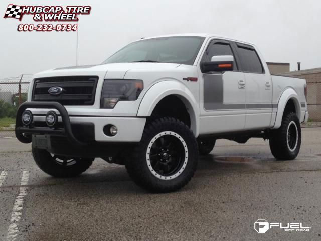 vehicle gallery/ford f 150 fuel trophy d551 0X0  Matte Black w/ Anthracite Ring wheels and rims