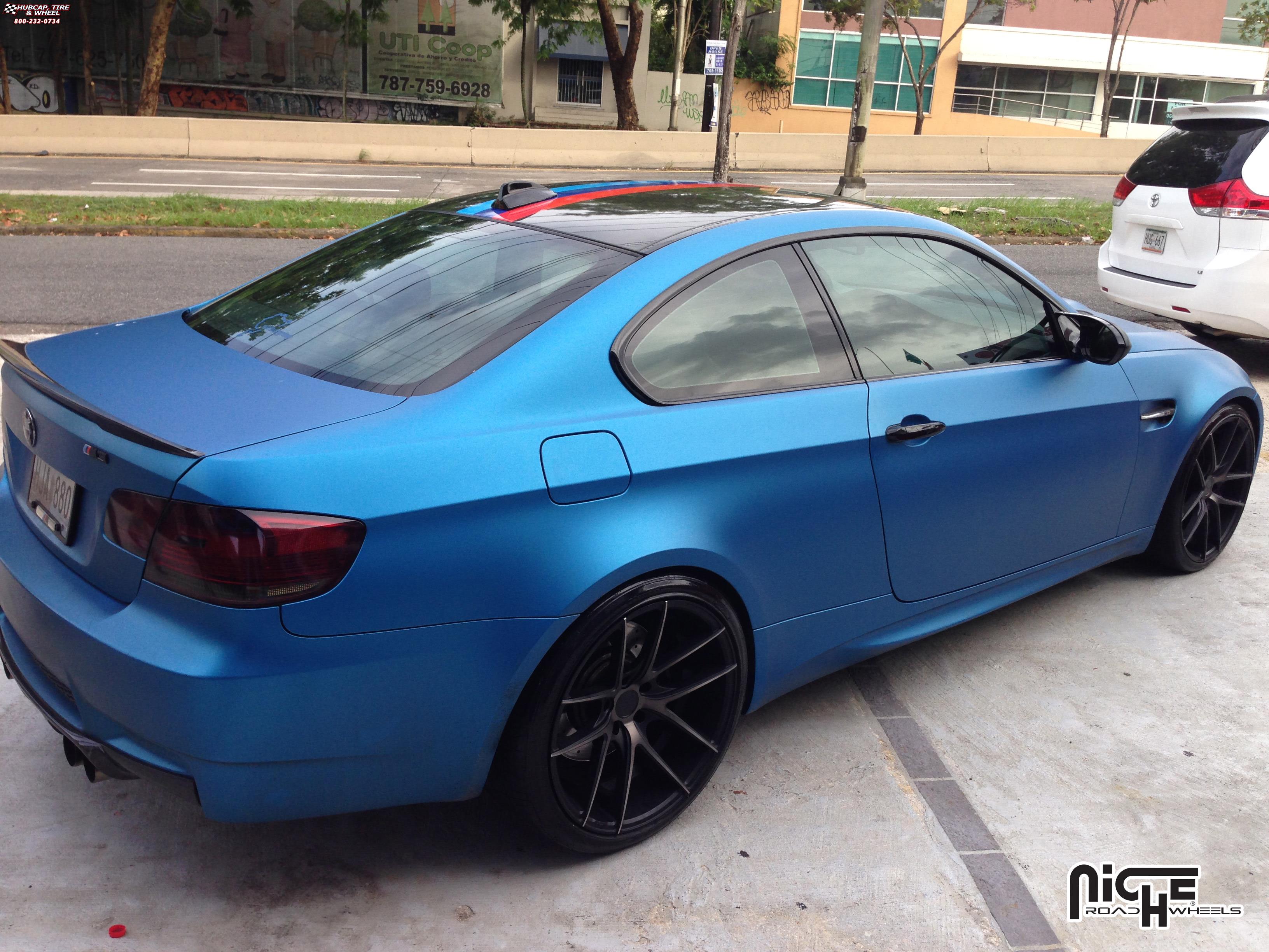 vehicle gallery/bmw m3 niche targa m130  Black & Machined with Dark Tint wheels and rims