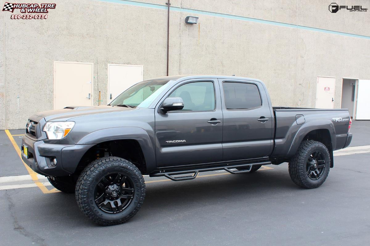 vehicle gallery/toyota tacoma fuel pump d515 18X9  Matte Black wheels and rims