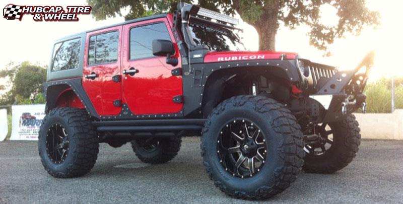 vehicle gallery/jeep wrangler fuel maverick d262 20X12  Black & Milled wheels and rims