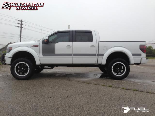 vehicle gallery/ford f 150 fuel trophy d551 0X0  Matte Black w/ Anthracite Ring wheels and rims