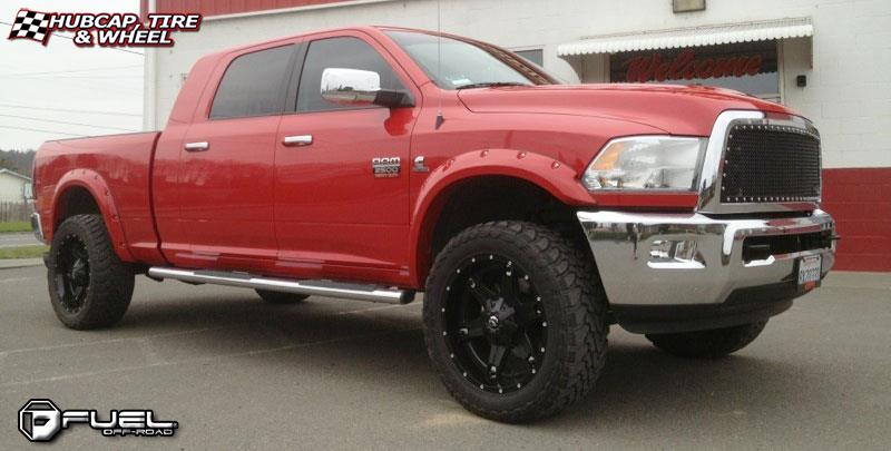 vehicle gallery/dodge ram 2500 fuel driller d256 0X0  Black & Milled wheels and rims