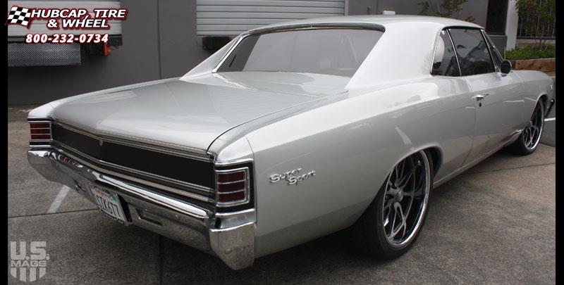 vehicle gallery/chevrolet chevelle us mags rambler u425 20X9  Brushed Face, Hi Luster Windows wheels and rims