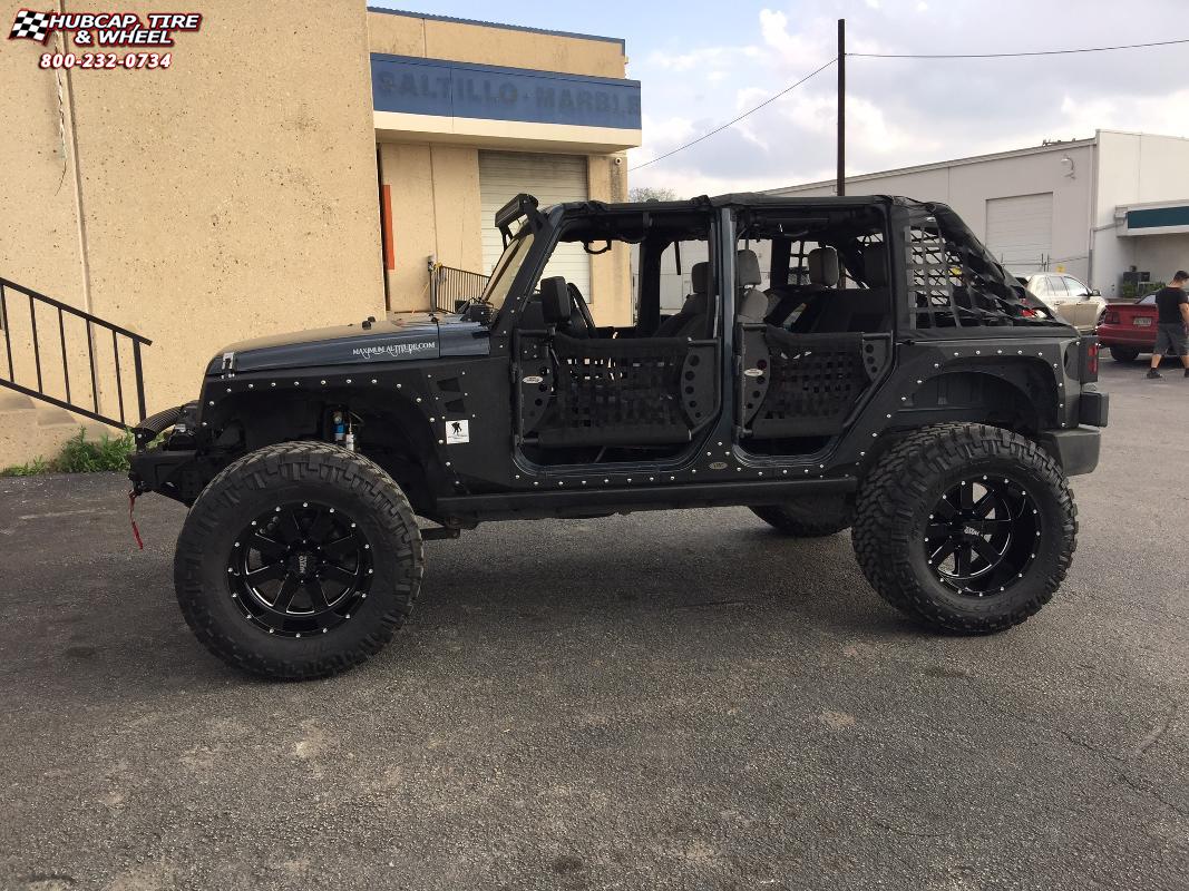 vehicle gallery/jeep wrangler moto metal mo962  Gloss Black & Milled wheels and rims