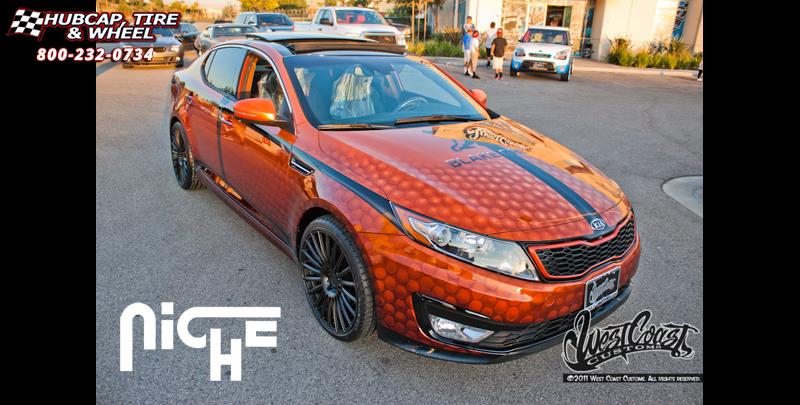 vehicle gallery/kia optima niche stance  Matte Black wheels and rims