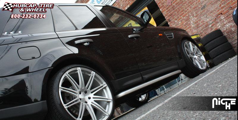 vehicle gallery/land rover range rover niche touring 23.00x105  Brushed | Gloss Clear wheels and rims