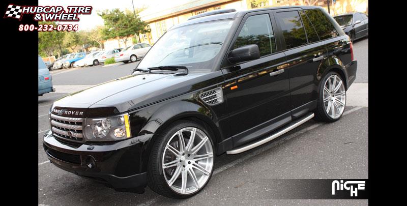 vehicle gallery/land rover range rover niche touring 23.00x105  Brushed | Gloss Clear wheels and rims