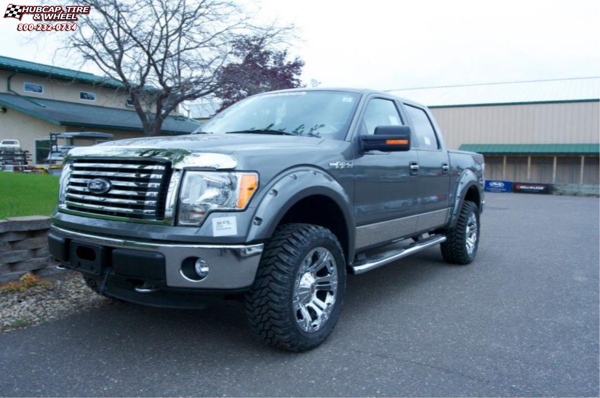vehicle gallery/ford f 150 xd series xd778 monster x  Chrome wheels and rims