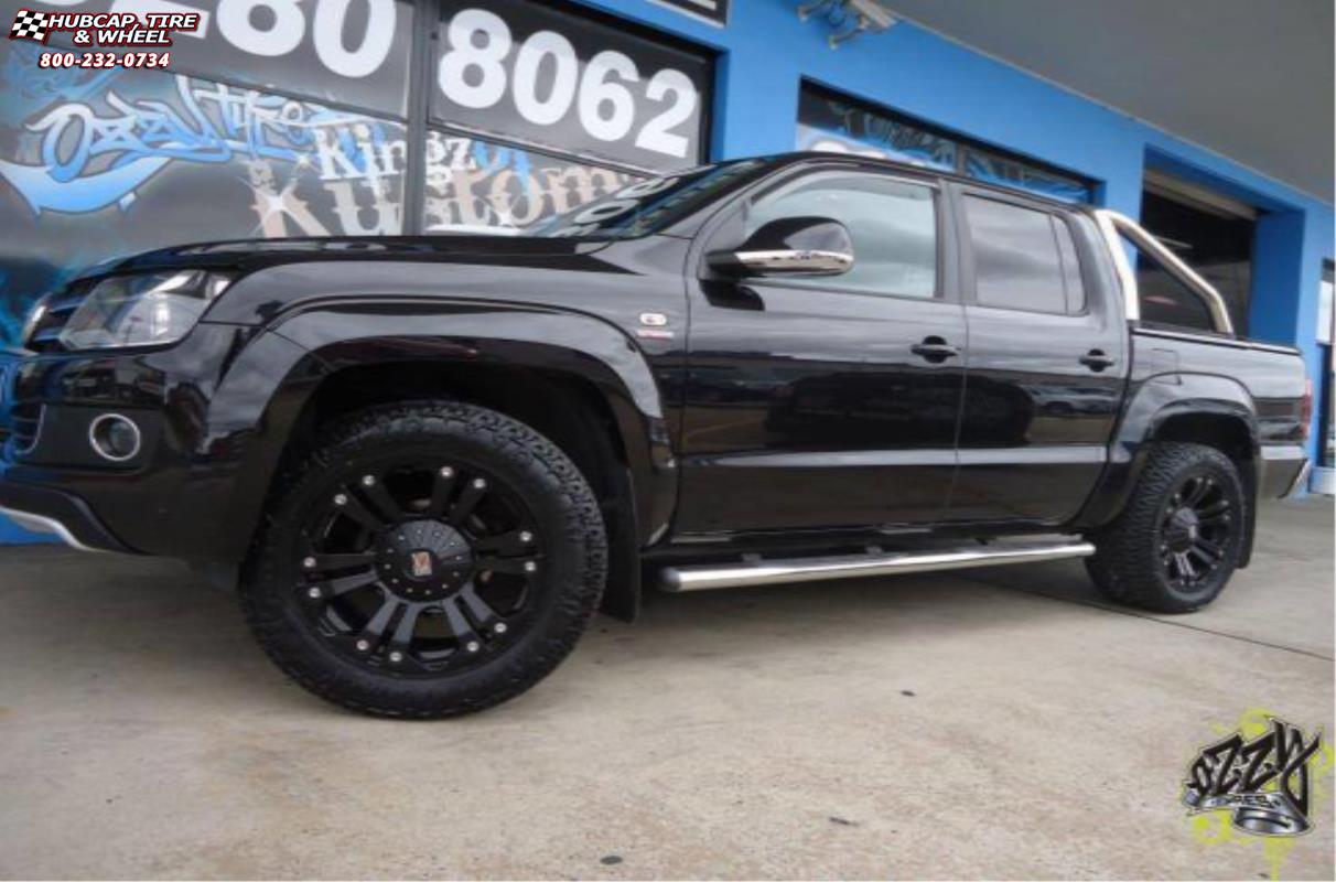 vehicle gallery/toyota hilux xd series xd778 monster x  Matte Black wheels and rims