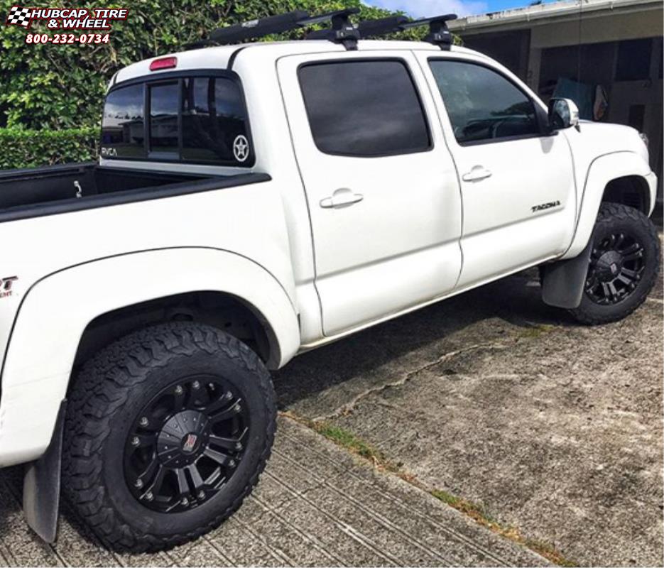 vehicle gallery/2014 toyota tacoma xd series xd778 monster x  Matte Black wheels and rims