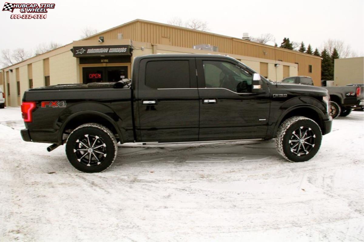 vehicle gallery/ford f 150 xd series xd779 badlands x  Gloss Black Machined wheels and rims