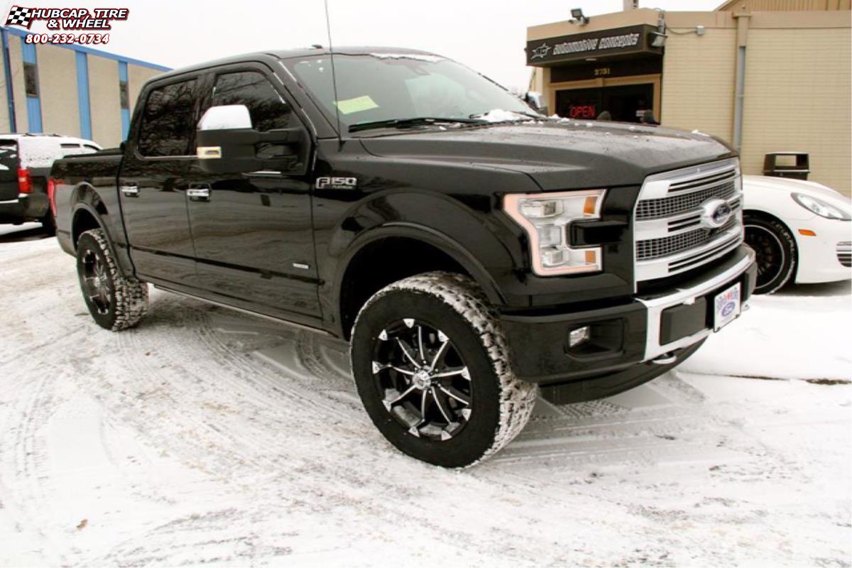 vehicle gallery/ford f 150 xd series xd779 badlands x  Gloss Black Machined wheels and rims