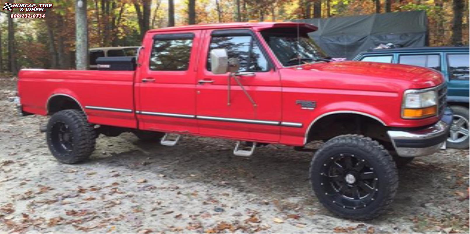 vehicle gallery/ford f 350 moto metal mo962  Gloss Black & Milled wheels and rims