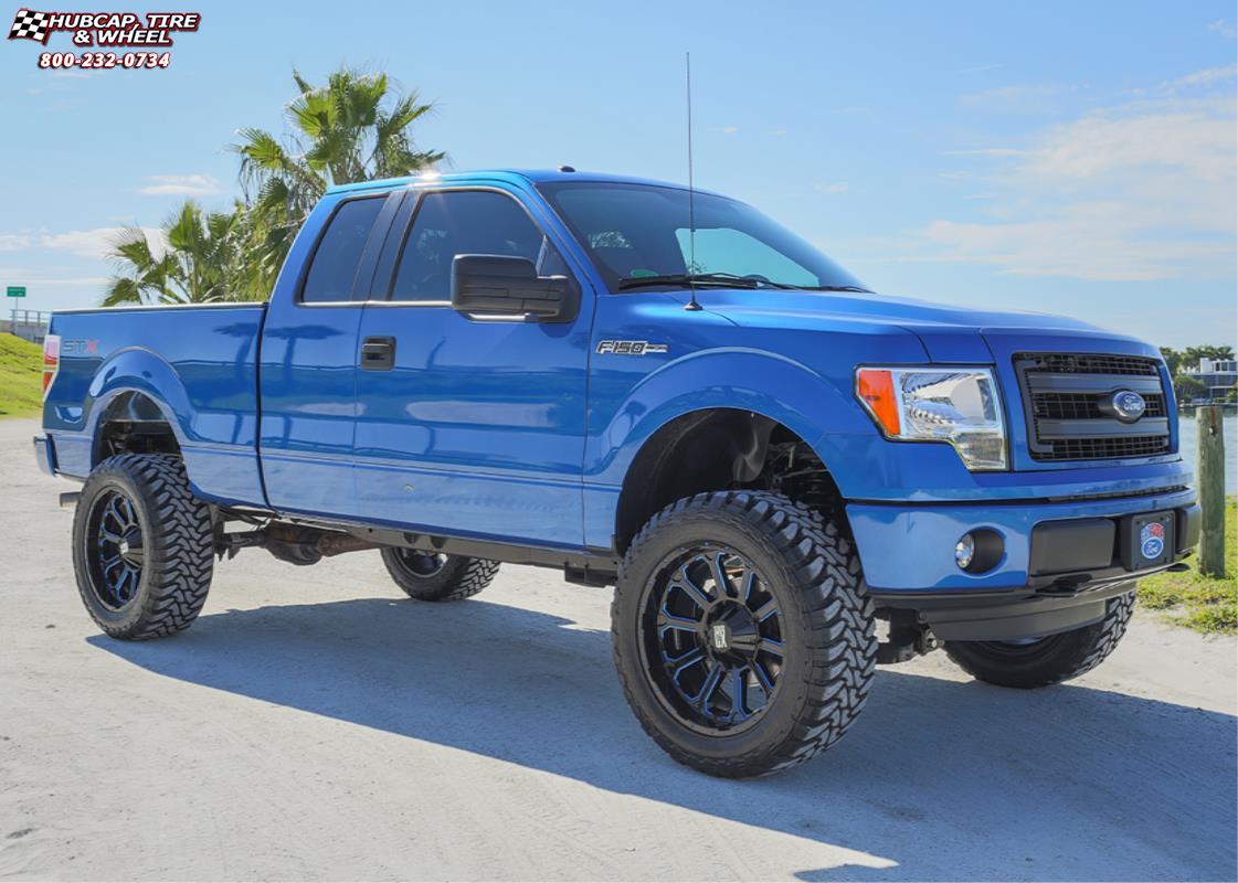 vehicle gallery/ford f 150 xd series xd806 bomb x  Gloss Black Milled wheels and rims
