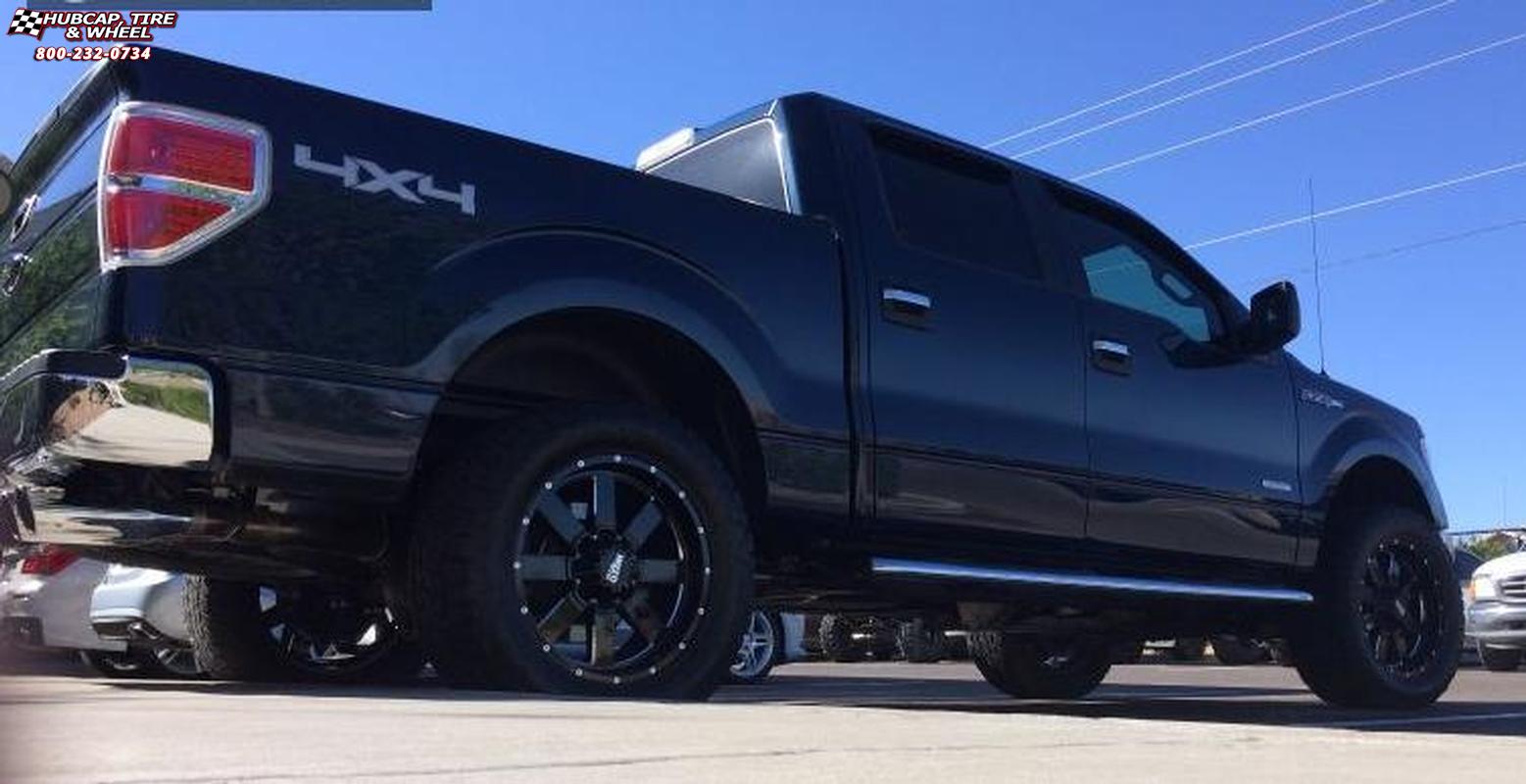 vehicle gallery/2013 ford f 150 moto metal mo962  Gloss Black & Milled wheels and rims