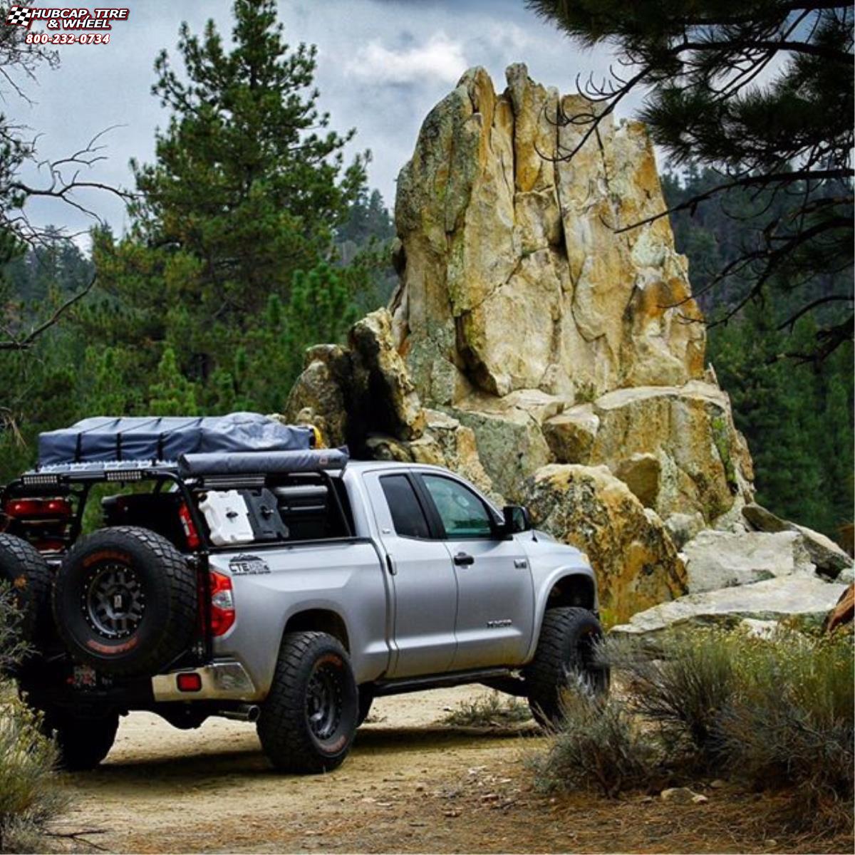 vehicle gallery/2014 toyota tundra xd series xd128 machete x  Matte Gray Black Ring wheels and rims