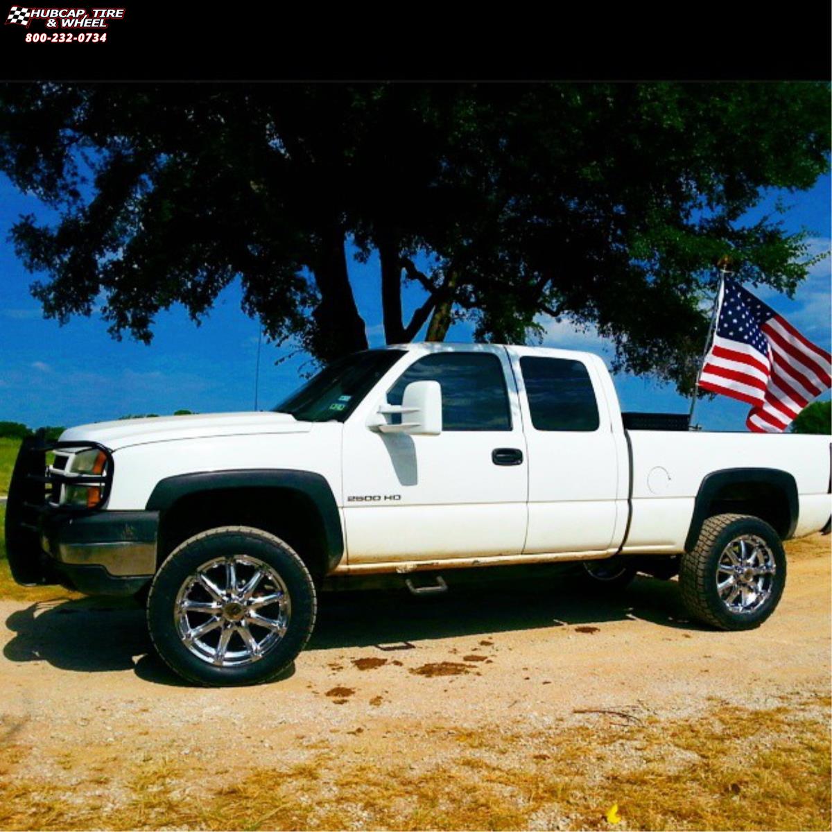 vehicle gallery/chevrolet silverado 2500 xd series xd779 badlands x  Chrome wheels and rims