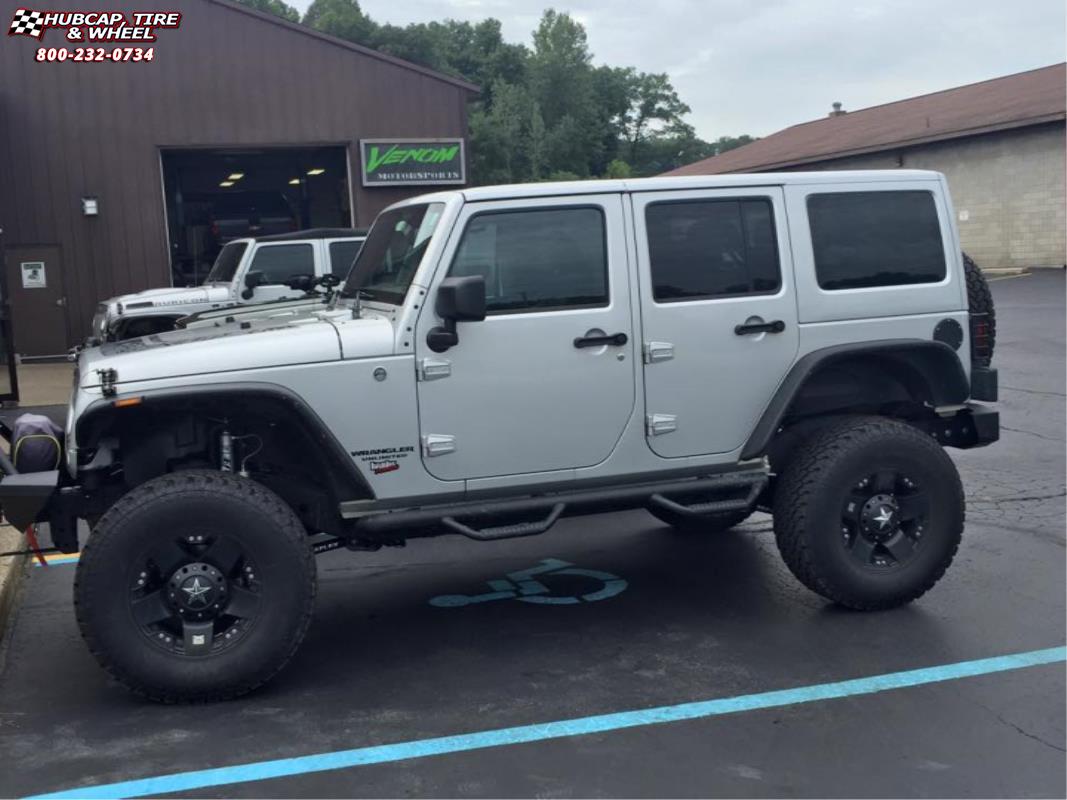 vehicle gallery/jeep wrangler xd series xd775 rockstar x  Matte Black wheels and rims