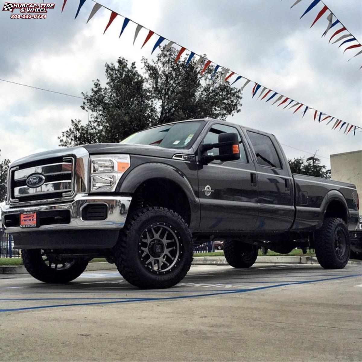 vehicle gallery/ford f 250 xd series xd127 bully x  Matte Gray and Black Ring wheels and rims