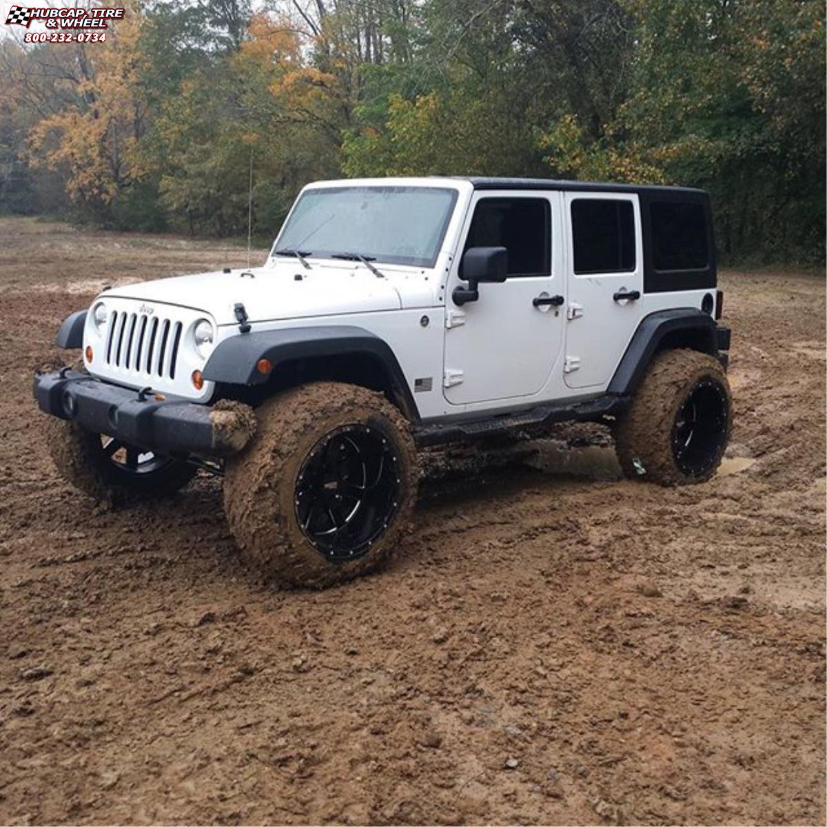 vehicle gallery/jeep wrangler moto metal mo962  Gloss Black & Milled wheels and rims