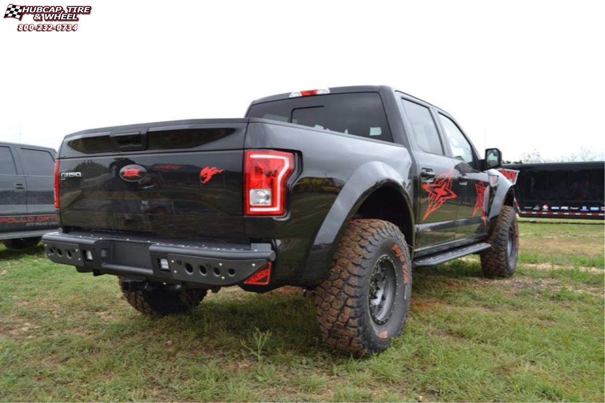 vehicle gallery/ford f 150 xd series xd128 machete x  Matte Gray Black Ring wheels and rims