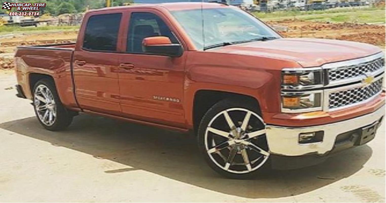 vehicle gallery/chevrolet silverado 1500 xd series km651 slide  Chrome wheels and rims