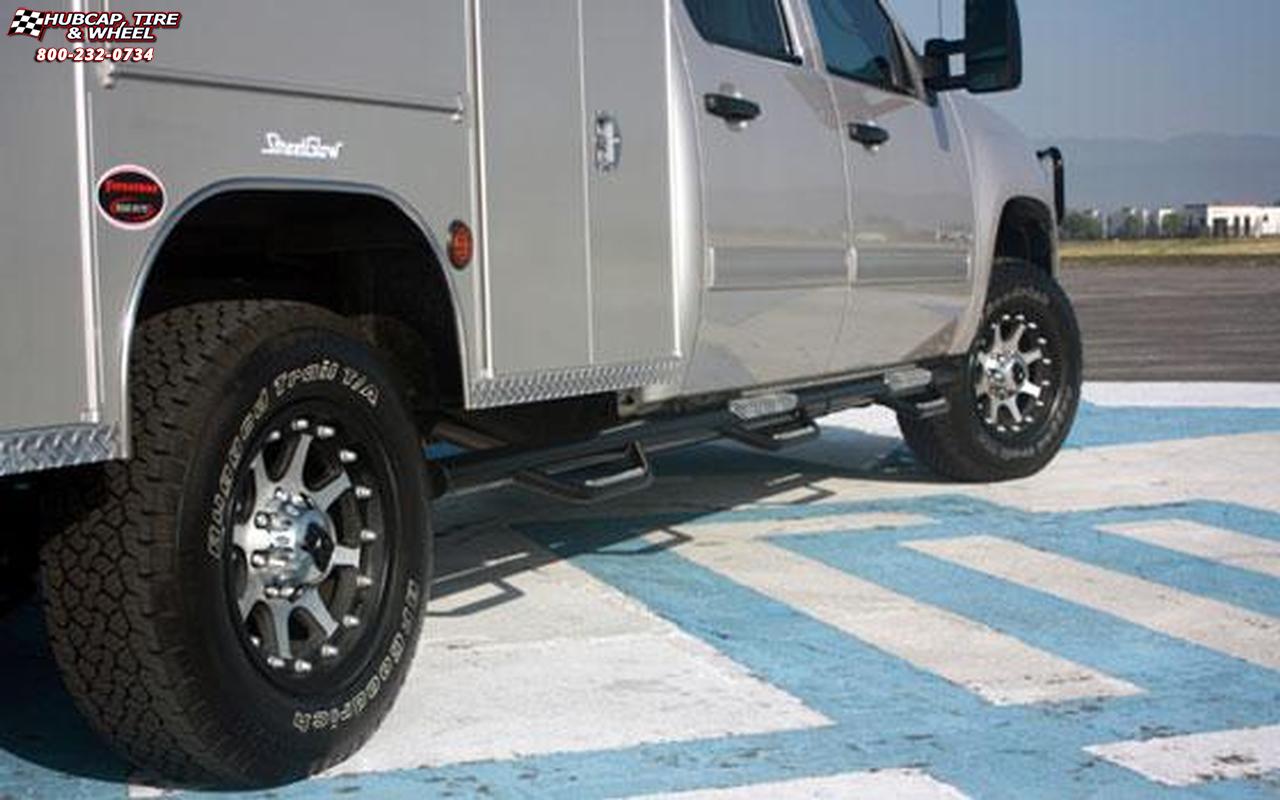 vehicle gallery/2009 gmc sierra 2500 hd xd series xd798 addict  Matte Black Machined wheels and rims