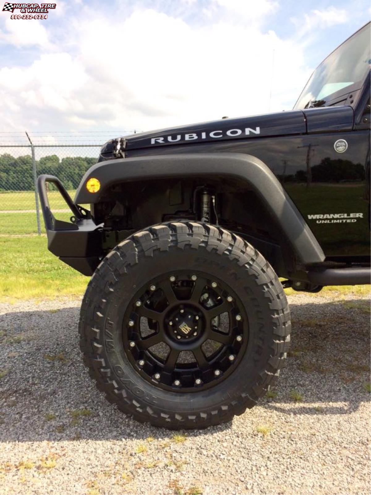 vehicle gallery/jeep wrangler xd series xd807 strike x  Matte Black wheels and rims