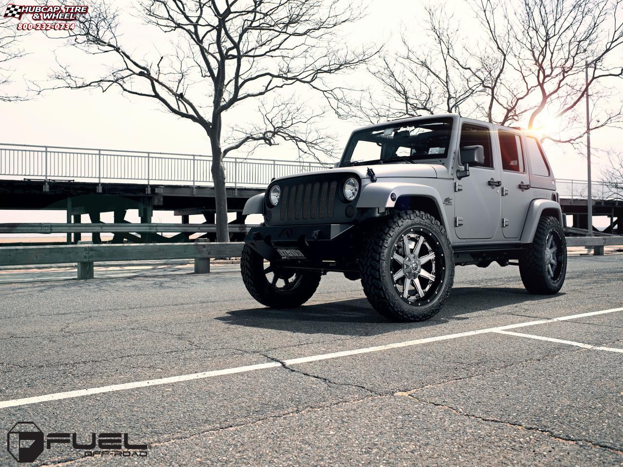 vehicle gallery/jeep wrangler fuel nutz d251 22X10  Matte Black & Milled wheels and rims