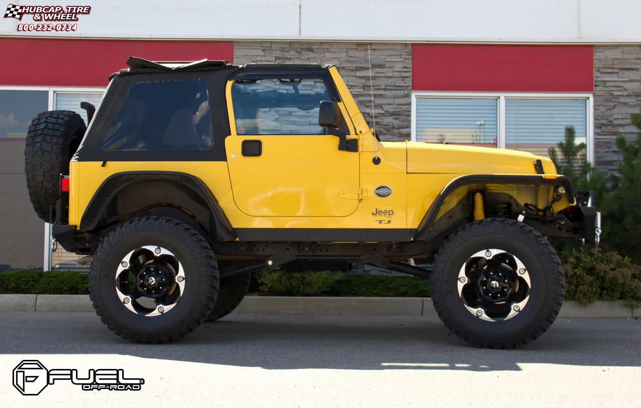 vehicle gallery/jeep wrangler fuel havok d549 0X0  Gloss Black Machined w/ Machined Lip wheels and rims