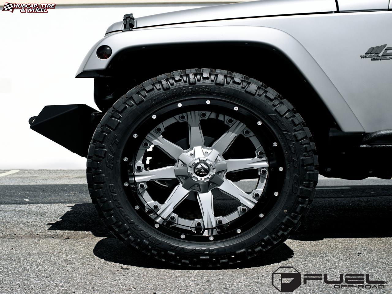 vehicle gallery/jeep wrangler fuel nutz d251 22X10  Matte Black & Milled wheels and rims