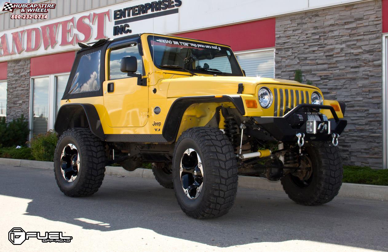 vehicle gallery/jeep wrangler fuel havok d549 0X0  Gloss Black Machined w/ Machined Lip wheels and rims