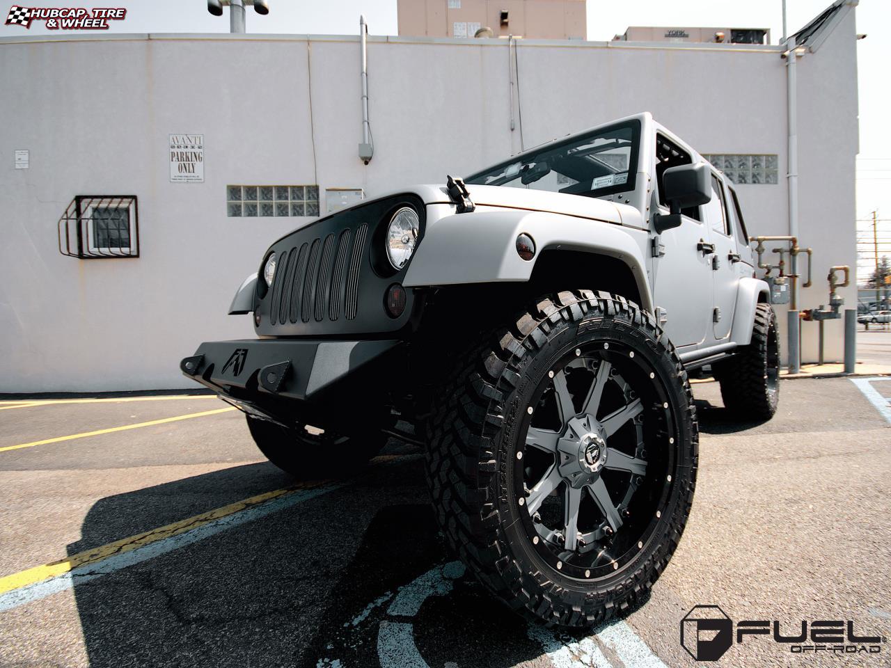 vehicle gallery/jeep wrangler fuel nutz d251 22X10  Matte Black & Milled wheels and rims