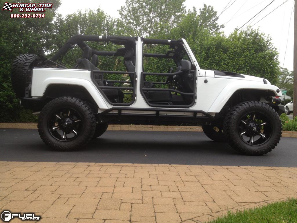 vehicle gallery/jeep wrangler fuel dune d523 20X10  Black & Milled wheels and rims