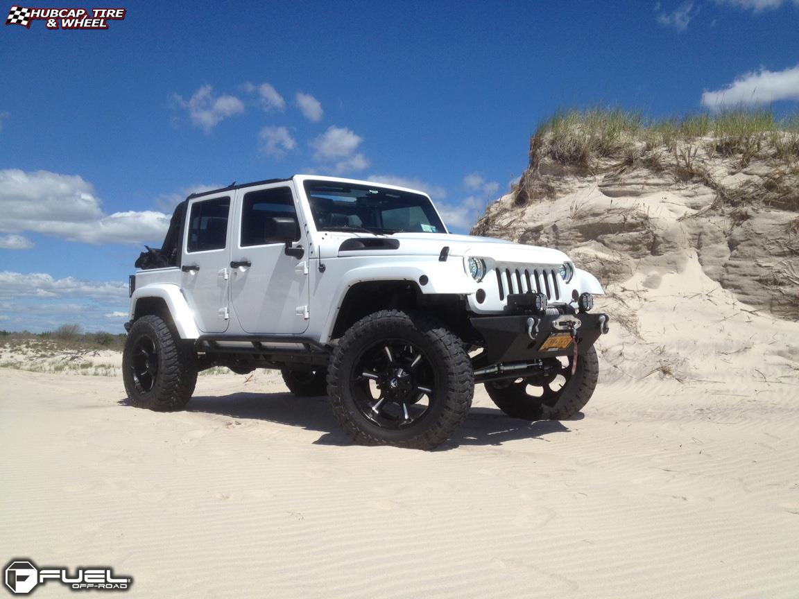 vehicle gallery/jeep wrangler fuel dune d523 20X10  Black & Milled wheels and rims