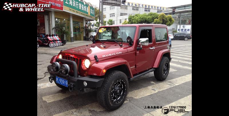 vehicle gallery/jeep wrangler fuel hostage d531 17X9  Matte Black wheels and rims