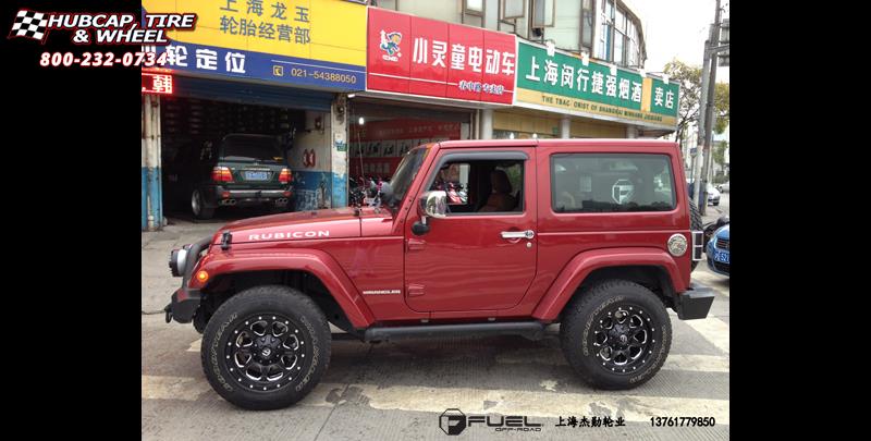 vehicle gallery/jeep wrangler fuel hostage d531 17X9  Matte Black wheels and rims