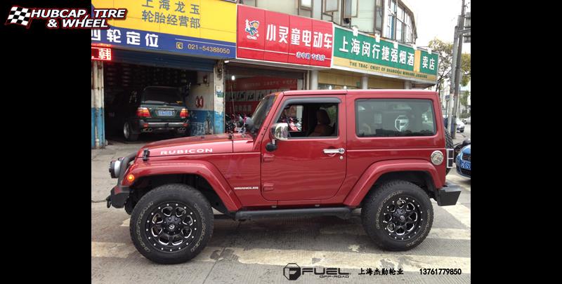 vehicle gallery/jeep wrangler fuel hostage d531 17X9  Matte Black wheels and rims