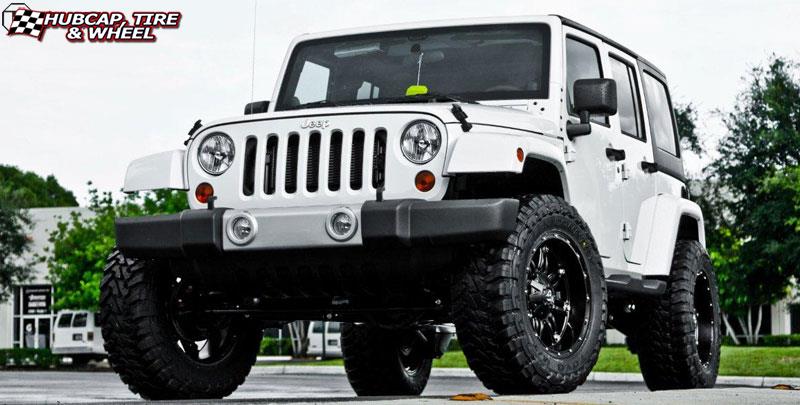 vehicle gallery/jeep wrangler fuel hostage d531 20X10  Matte Black wheels and rims