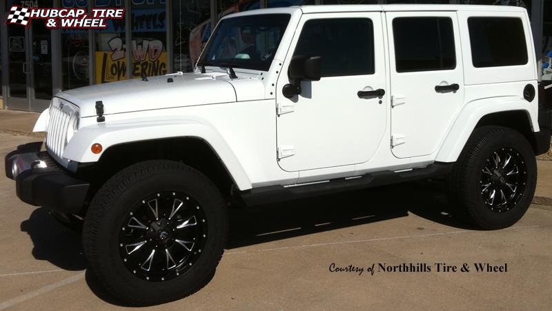 vehicle gallery/jeep wrangler fuel throttle d513 0X0  Matte Black & Milled wheels and rims
