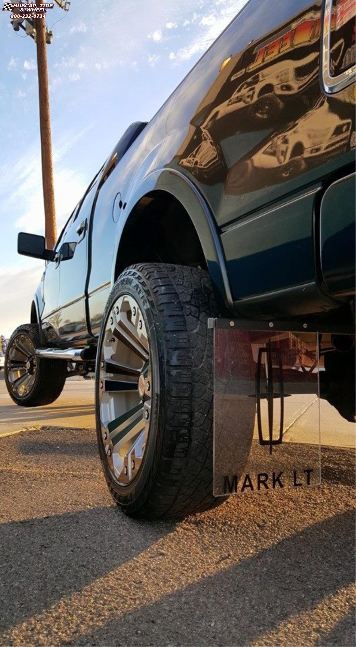 vehicle gallery/lincoln mark lt xd series xd778 monster x  Matte Black wheels and rims