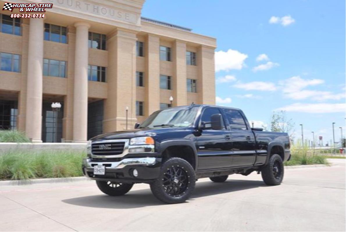 vehicle gallery/gmc sierra 1500 xd series xd820 grenade  Satin Black wheels and rims